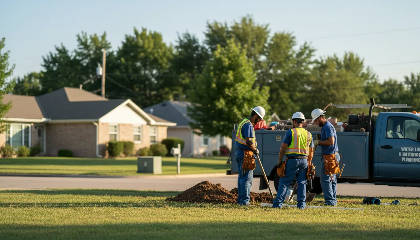 Residential water line and bathroom plumbing service in Sumner, MS